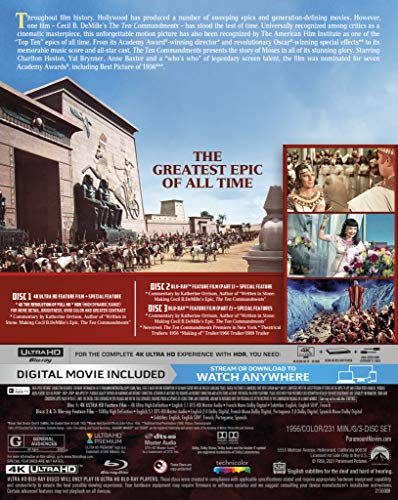 The Ten Commandments (4K UHD + Blu-ray + Digital)