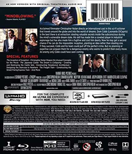 Inception (4K Ultra HD/BD) (4K Ultra HD)