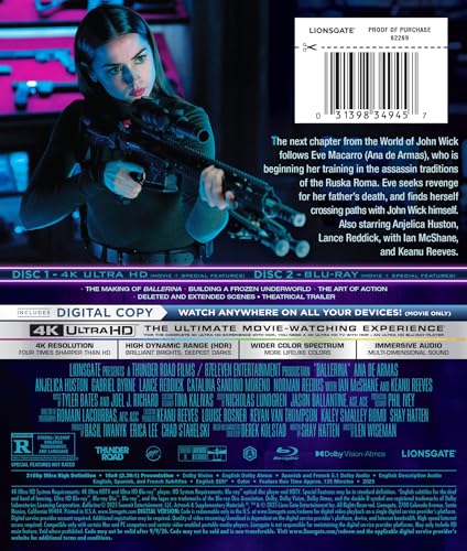 Ballerina - BLURAY, Digital, 4K ULTRA HD [4K UHD]
