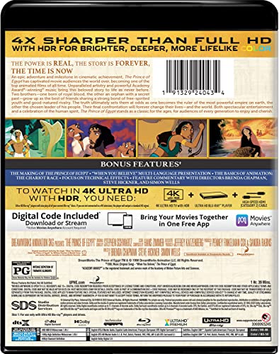 The Prince of Egypt - 4K Ultra HD + Blu-ray + Digital [4K UHD]