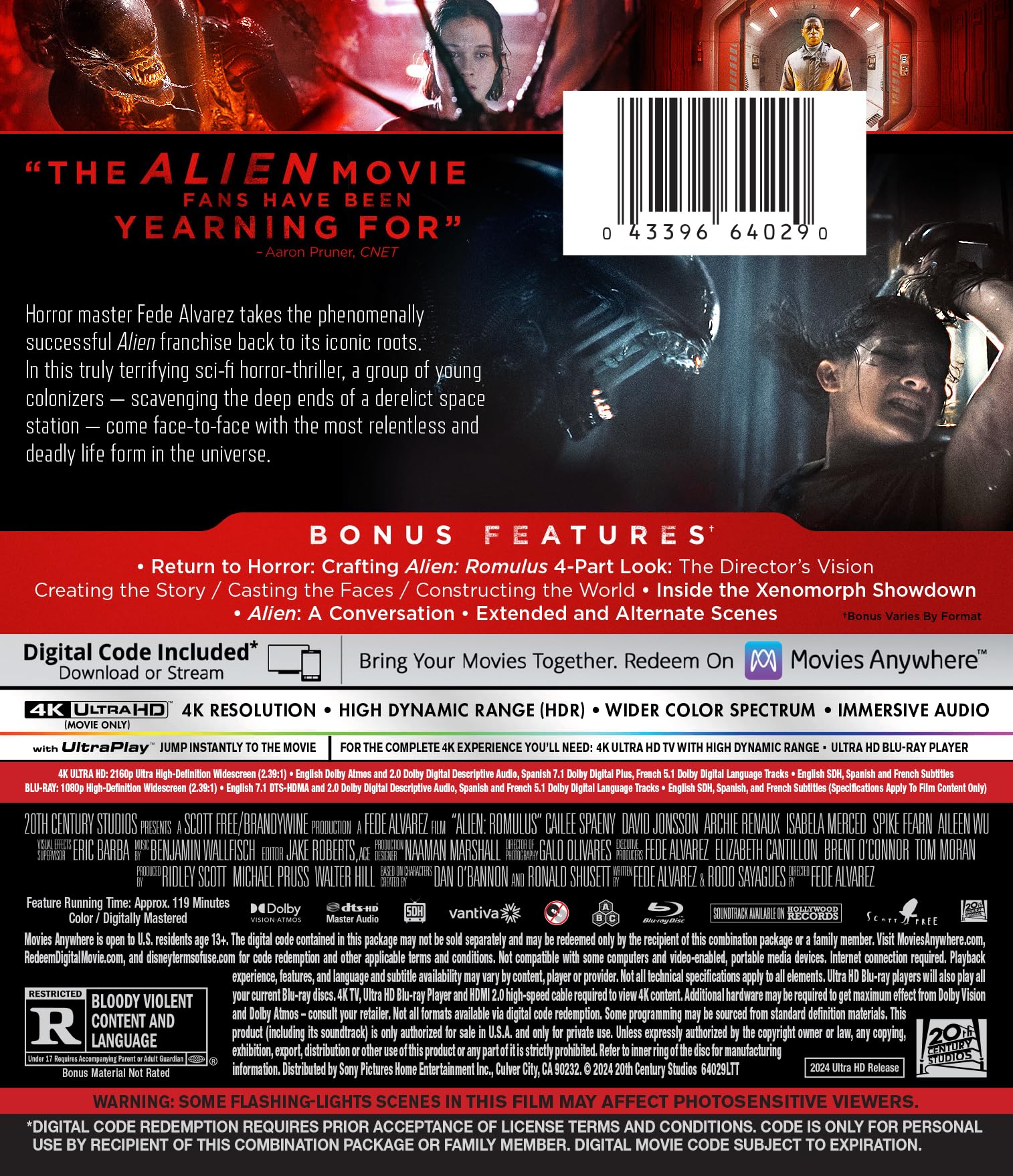 Alien: Romulus - 4K + Blu-ray + Digital