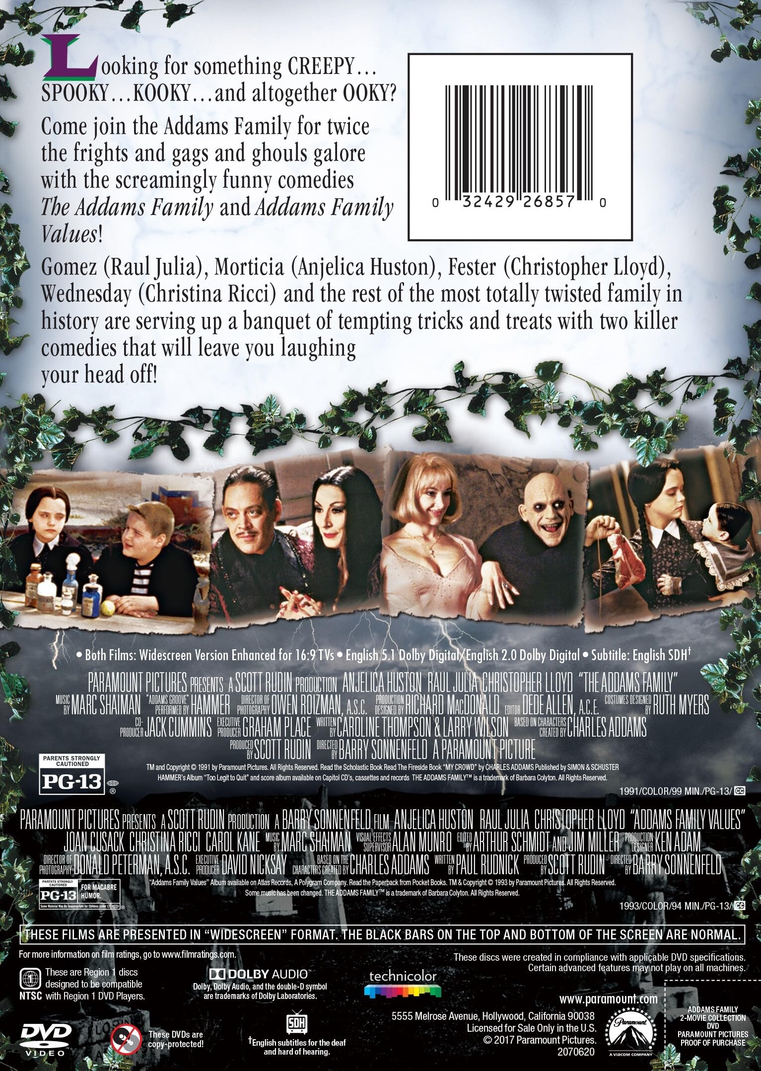 The Addams Family/Addams Family Values 2 Movie Collection